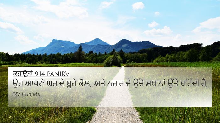 ਕਹਾਉਤਾਂ 9:14 PANIRV Bible Verse Image