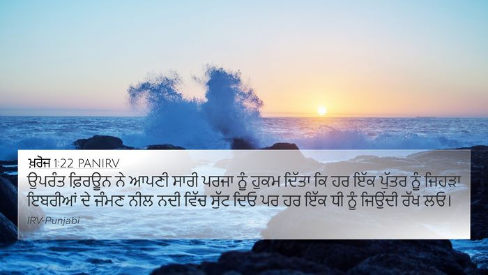 ਖ਼ਰੋਜ 1:22 PANIRV Bible Verse Image