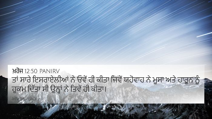ਖ਼ਰੋਜ 12:50 PANIRV Bible Verse Image