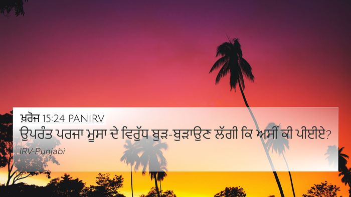 ਖ਼ਰੋਜ 15:24 PANIRV Bible Verse Image
