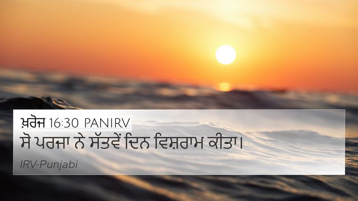 ਖ਼ਰੋਜ 16:30 PANIRV 4K Wallpaper - ਸੋ ਪਰਜਾ ਨੇ ਸੱਤਵੇਂ - 4K Wallpaper Bible Verse