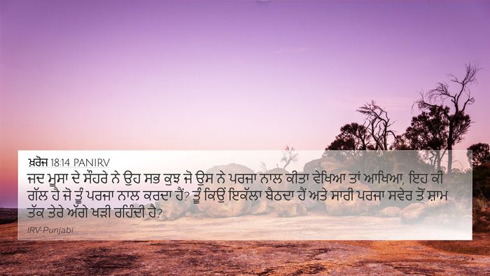 ਖ਼ਰੋਜ 18:14 PANIRV Bible Verse Image