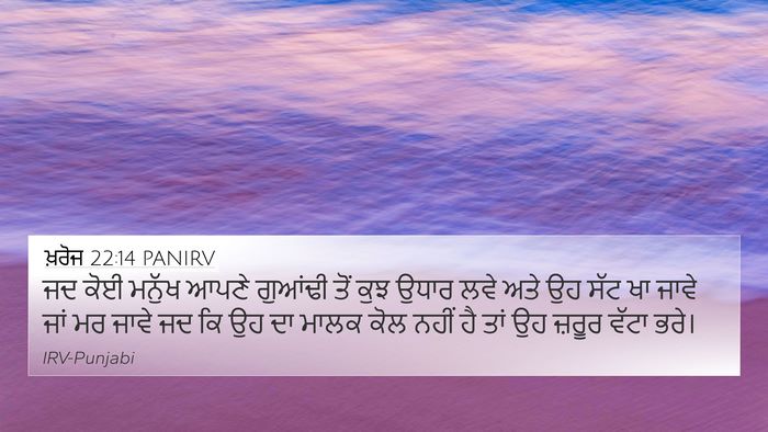 ਖ਼ਰੋਜ 22:14 PANIRV Bible Verse Image