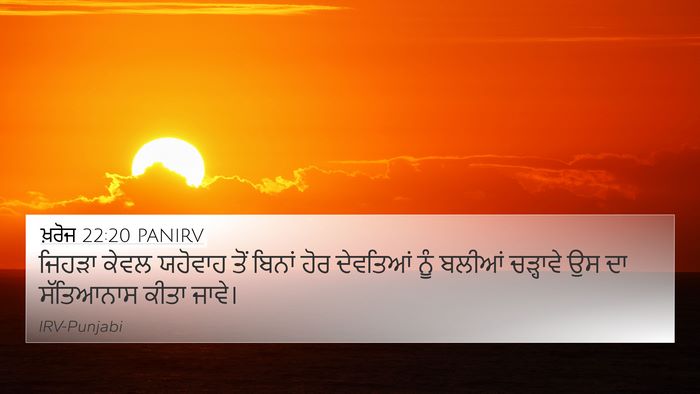 ਖ਼ਰੋਜ 22:20 PANIRV Bible Verse Image