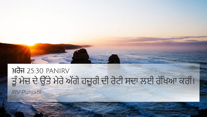 ਖ਼ਰੋਜ 25:30 PANIRV Bible Verse Image
