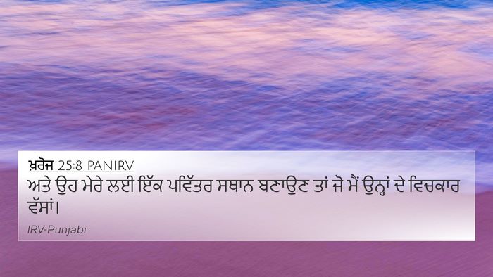 ਖ਼ਰੋਜ 25:8 PANIRV Bible Verse Image