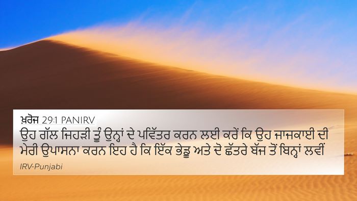 ਖ਼ਰੋਜ 29:1 PANIRV Bible Verse Image