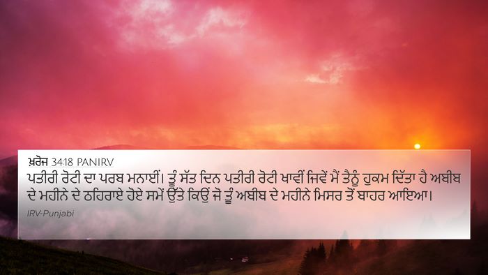 ਖ਼ਰੋਜ 34:18 PANIRV Bible Verse Image