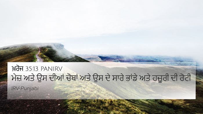 ਖ਼ਰੋਜ 35:13 PANIRV Bible Verse Image