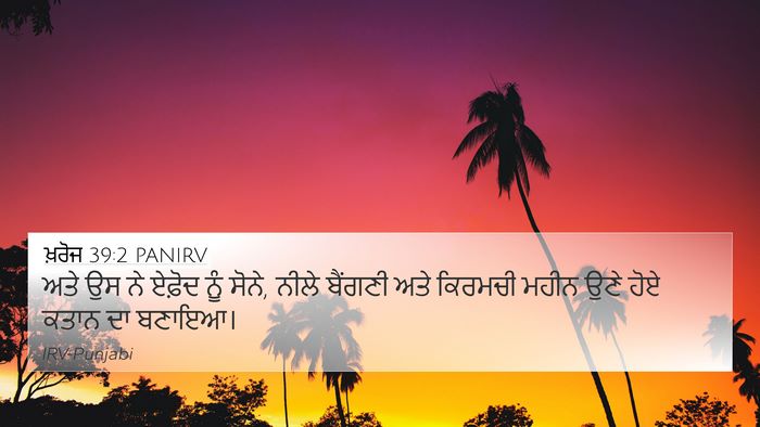 ਖ਼ਰੋਜ 39:2 PANIRV Bible Verse Image