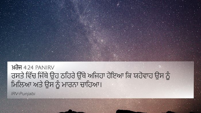 ਖ਼ਰੋਜ 4:24 PANIRV Bible Verse Image