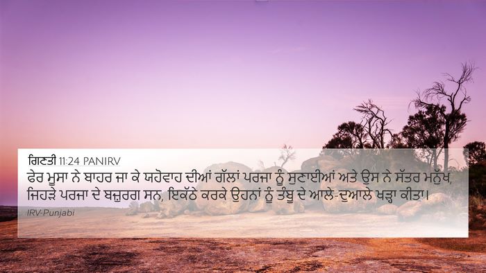 ਗਿਣਤੀ 11:24 PANIRV 4K Wallpaper - ਫੇਰ ਮੂਸਾ ਨੇ ਬਾਹਰ ਜਾ - 4K Wallpaper Bible Verse