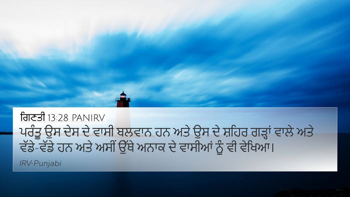 ਗਿਣਤੀ 13:28 PANIRV Bible Verse Image