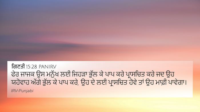 ਗਿਣਤੀ 15:28 PANIRV 4K Wallpaper - ਫੇਰ ਜਾਜਕ ਉਸ ਮਨੁੱਖ - 4K Wallpaper Bible Verse
