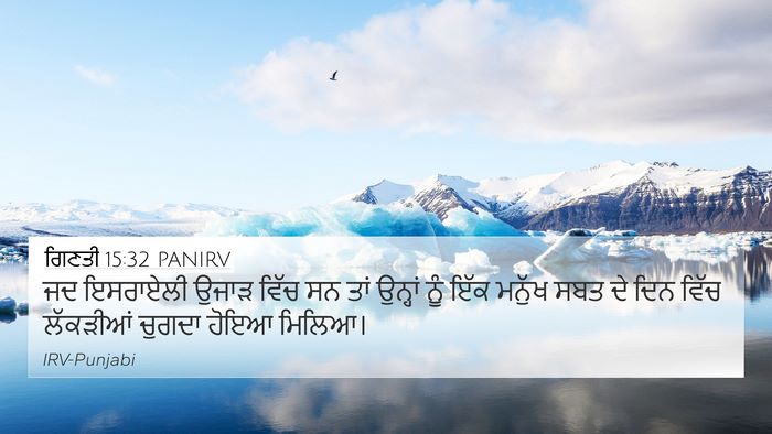 ਗਿਣਤੀ 15:32 PANIRV 4K Wallpaper - ਜਦ ਇਸਰਾਏਲੀ ਉਜਾੜ - 4K Wallpaper Bible Verse
