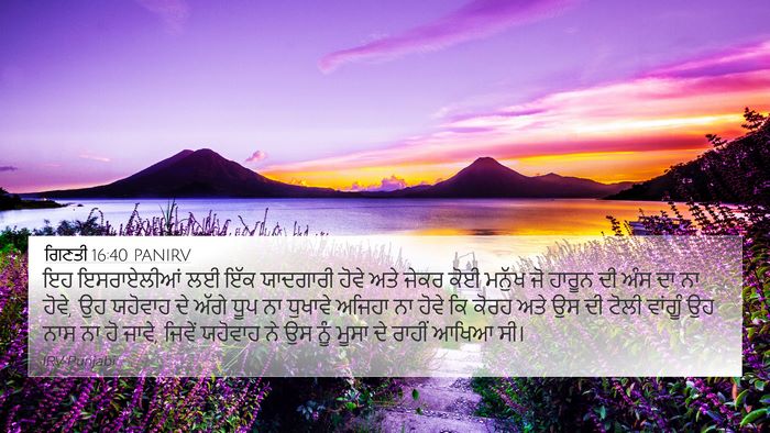 ਗਿਣਤੀ 16:40 PANIRV Bible Verse Image