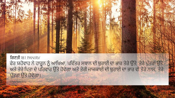 ਗਿਣਤੀ 18:1 PANIRV Bible Verse Image