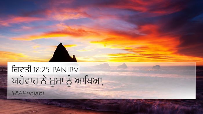 ਗਿਣਤੀ 18:25 PANIRV 4K Wallpaper - ਯਹੋਵਾਹ ਨੇ ਮੂਸਾ ਨੂੰ - 4K Wallpaper Bible Verse
