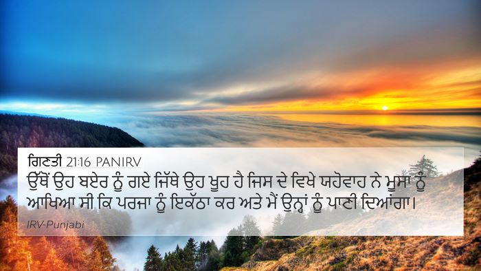 ਗਿਣਤੀ 21:16 PANIRV 4K Wallpaper - ਉੱਥੋਂ ਉਹ ਬਏਰ ਨੂੰ ਗਏ - 4K Wallpaper Bible Verse