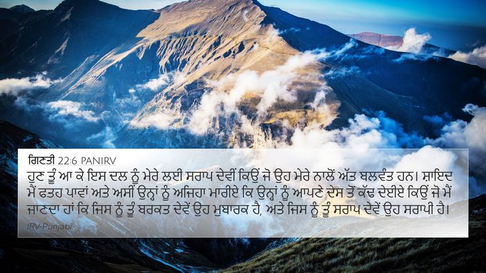 ਗਿਣਤੀ 22:6 PANIRV Bible Verse Image