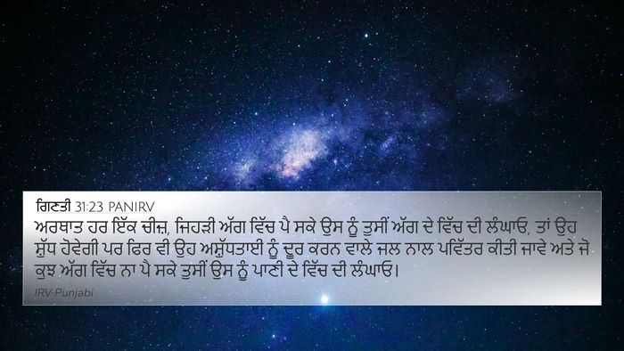 ਗਿਣਤੀ 31:23 PANIRV 4K Wallpaper - ਅਰਥਾਤ ਹਰ ਇੱਕ ਚੀਜ਼, - 4K Wallpaper Bible Verse