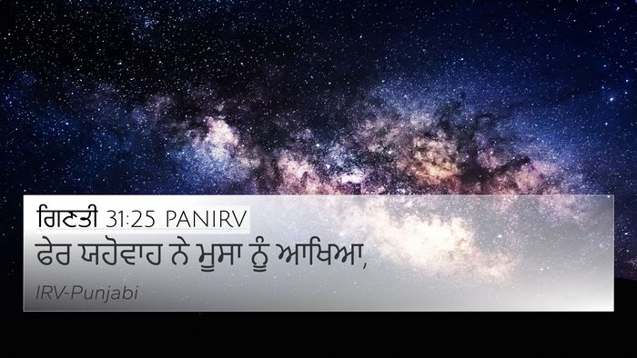 ਗਿਣਤੀ 31:25 PANIRV 4K Wallpaper - ਫੇਰ ਯਹੋਵਾਹ ਨੇ ਮੂਸਾ - 4K Wallpaper Bible Verse