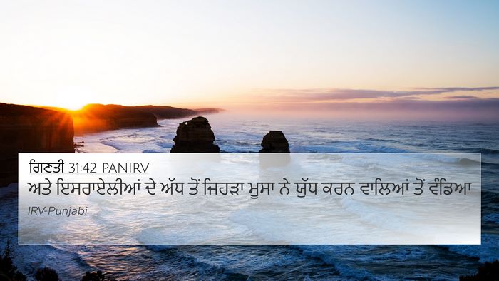 ਗਿਣਤੀ 31:42 PANIRV 4K Wallpaper - ਅਤੇ ਇਸਰਾਏਲੀਆਂ ਦੇ - 4K Wallpaper Bible Verse
