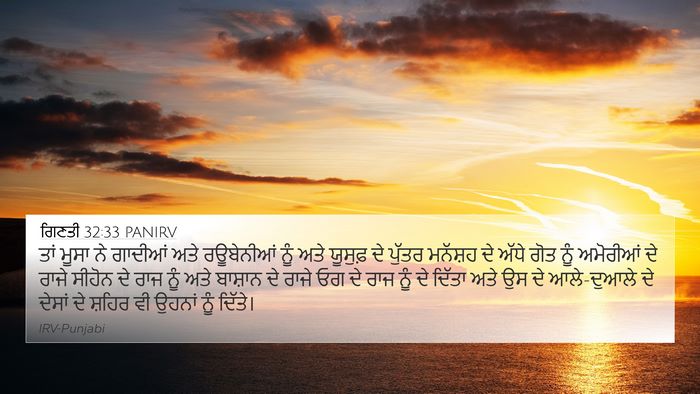 ਗਿਣਤੀ 32:33 PANIRV Bible Verse Image