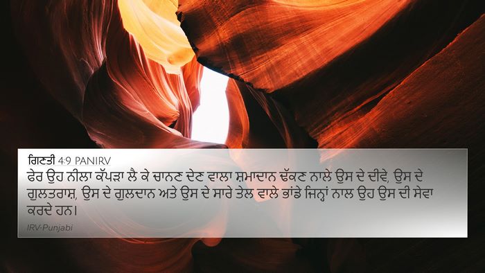 ਗਿਣਤੀ 4:9 PANIRV Bible Verse Image