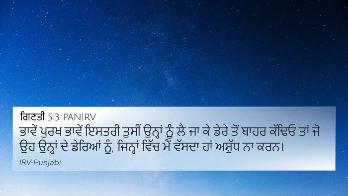 ਗਿਣਤੀ 5:3 PANIRV 4K Wallpaper - ਭਾਵੇਂ ਪੁਰਖ ਭਾਵੇਂ - 4K Wallpaper Bible Verse