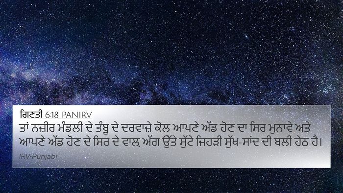 ਗਿਣਤੀ 6:18 PANIRV 4K Wallpaper - ਤਾਂ ਨਜ਼ੀਰ ਮੰਡਲੀ ਦੇ - 4K Wallpaper Bible Verse