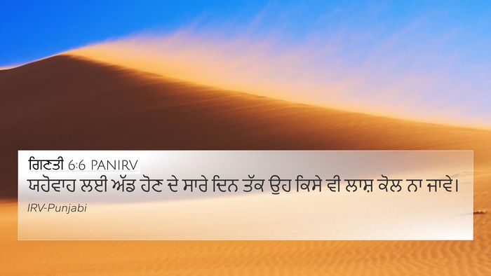 ਗਿਣਤੀ 6:6 PANIRV Bible Verse Image
