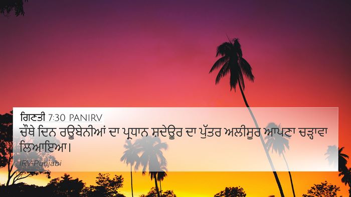 ਗਿਣਤੀ 7:30 PANIRV Bible Verse Image