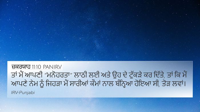 ਜ਼ਕਰਯਾਹ 11:10 PANIRV Bible Verse Image