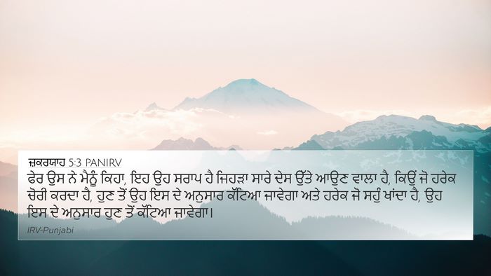 ਜ਼ਕਰਯਾਹ 5:3 PANIRV Bible Verse Image
