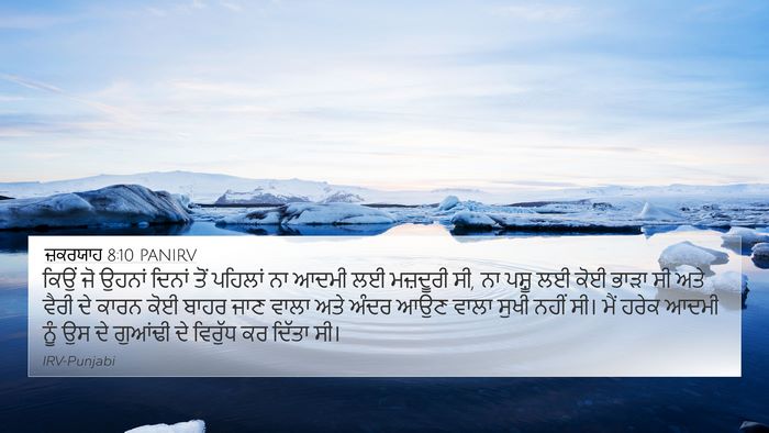ਜ਼ਕਰਯਾਹ 8:10 PANIRV Bible Verse Image