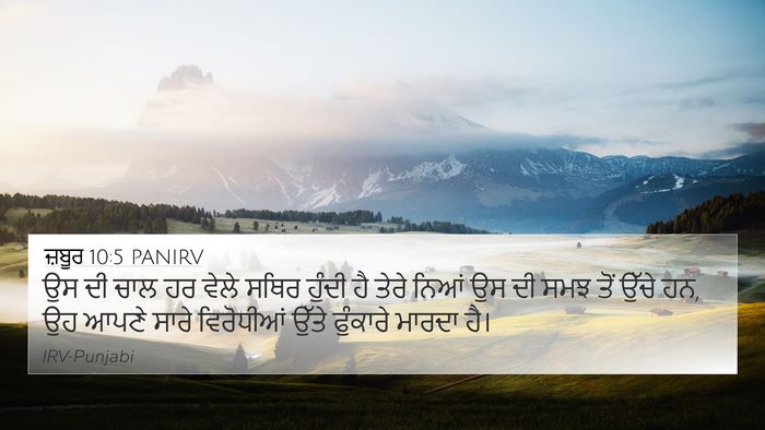 ਜ਼ਬੂਰ 10:5 PANIRV Bible Verse Image