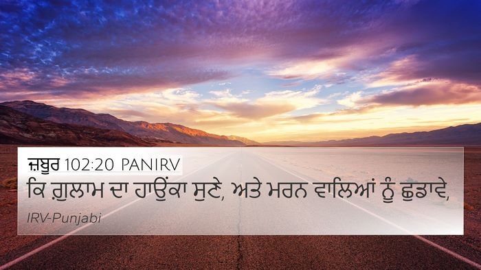 ਜ਼ਬੂਰ 102:20 PANIRV Bible Verse Image