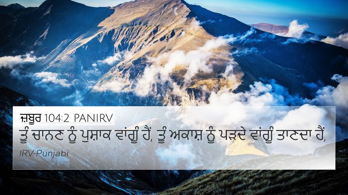 ਜ਼ਬੂਰ 104:2 PANIRV Bible Verse Image