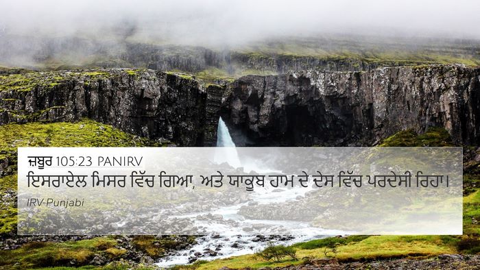 ਜ਼ਬੂਰ 105:23 PANIRV Bible Verse Image