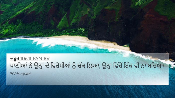 ਜ਼ਬੂਰ 106:11 PANIRV Bible Verse Image
