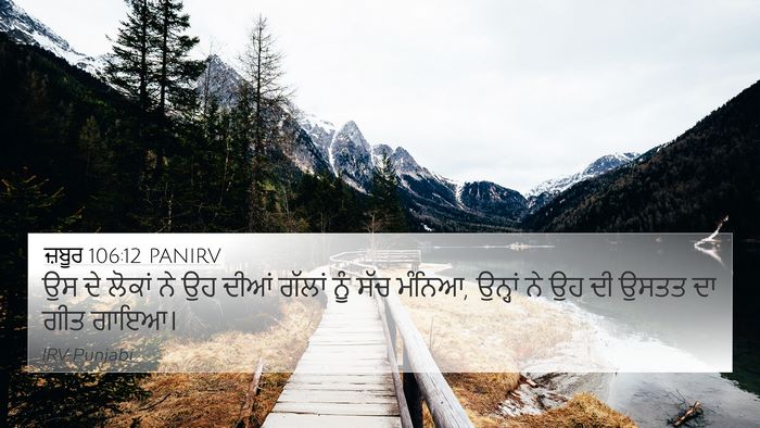 ਜ਼ਬੂਰ 106:12 PANIRV Bible Verse Image