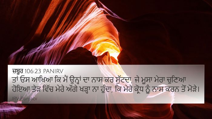 ਜ਼ਬੂਰ 106:23 PANIRV Bible Verse Image