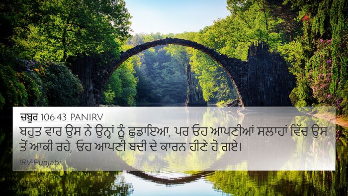 ਜ਼ਬੂਰ 106:43 PANIRV Bible Verse Image