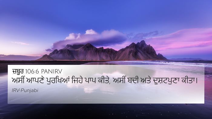 ਜ਼ਬੂਰ 106:6 PANIRV Bible Verse Image