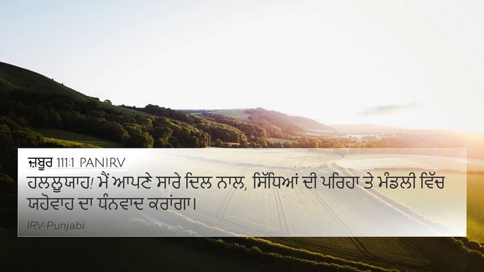 ਜ਼ਬੂਰ 111:1 PANIRV Bible Verse Image