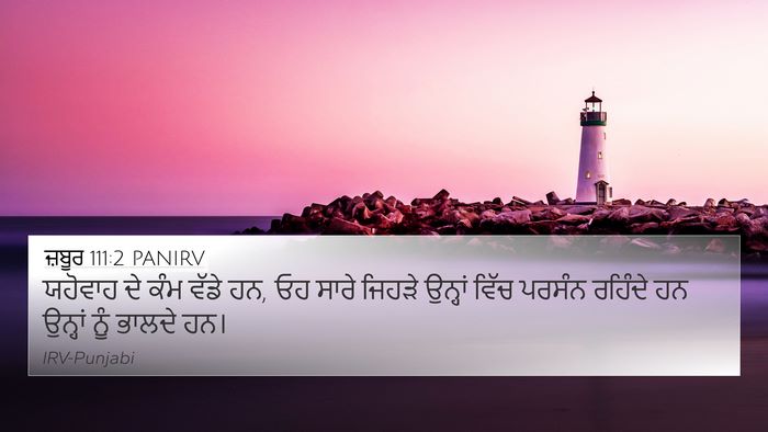 ਜ਼ਬੂਰ 111:2 PANIRV Bible Verse Image