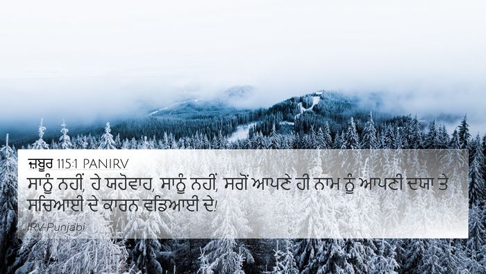 ਜ਼ਬੂਰ 115:1 PANIRV Bible Verse Image