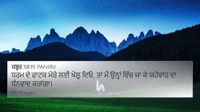 ਜ਼ਬੂਰ 118:19 PANIRV Bible Verse Image