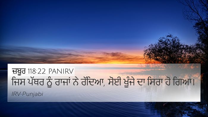 ਜ਼ਬੂਰ 118:22 PANIRV Bible Verse Image